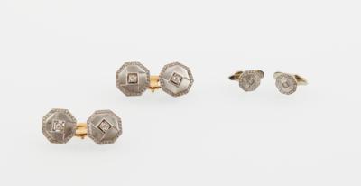 Diamant Herren Garnitur zus. ca. 0,70 ct - Jewellery