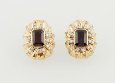 Brillant Granat Ohrclips - Jewellery