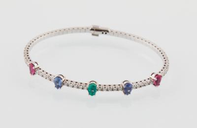 Brillant Farbstein Armreif - Jewellery