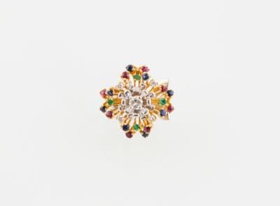 Brillant Farbstein Perlclip - Jewellery