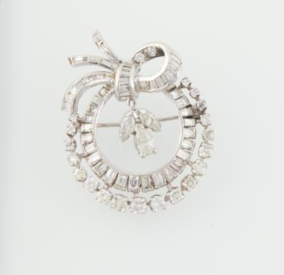 Diamantbrosche zus. ca.4,80 ct - Jewellery