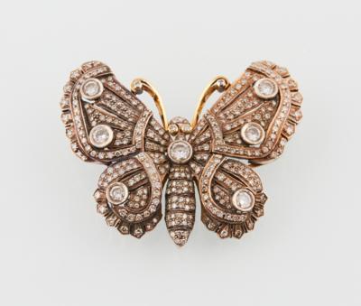 Diamantbrosche Schmetterling zus. ca. 2,60 ct - Klenoty