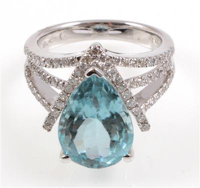 Aquamarinring 6,04 ct - Schmuck