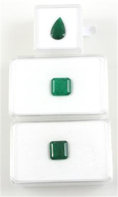 3 lose Smaragde zus. ca. 12 ct - Klenoty