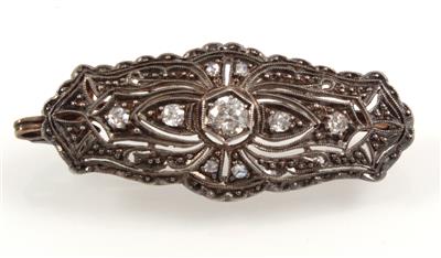 Diamantbrosche zus. ca. 0,35 ct - Jewellery