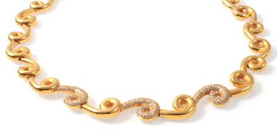 Brillantcollier zus. 1,80 ct - Klenoty