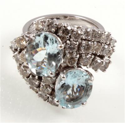 Brillant Aquamarinring - Schmuck