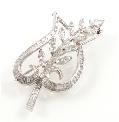 Diamantbrosche zus. ca. 4,40 ct - Jewellery