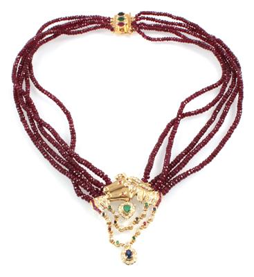 Rubin Brillantcollier - Jewellery
