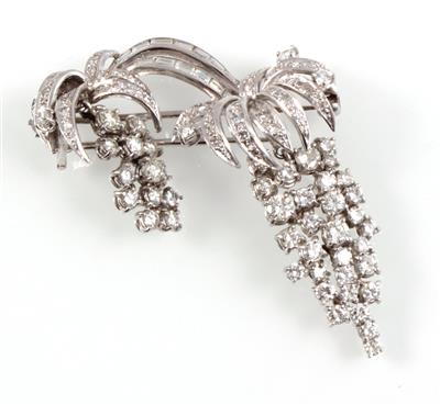 Diamantbrosche zus. ca. 3,80 ct - Jewellery