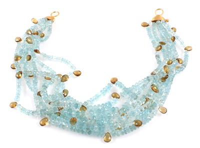 Aquamarin Quarzcollier - Jewellery