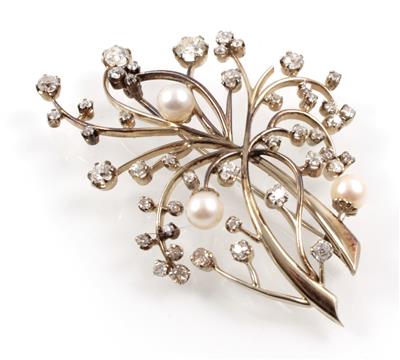 Diamantbrosche zus. ca. 4,35 ct - Jewellery