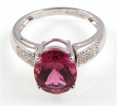 Rubelit Diamantring - Jewellery