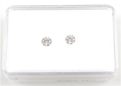 2 lose Brillanten zus.1,06 ct - Diamanten, Farb- und Edelsteine