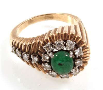 Brillant-Smaragd-Ring - Gioielli