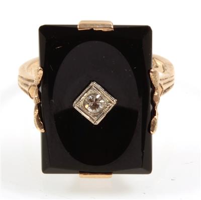 Brillant Onyx Ring - Schmuck