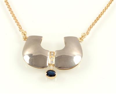 Brillant Saphircollier - Schmuck