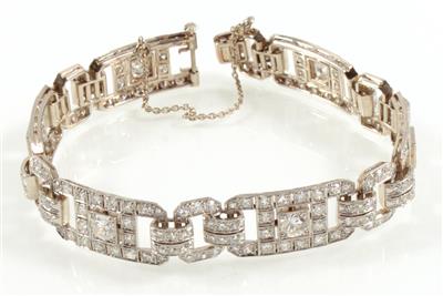 Art Deco Diamantarmband zus. ca. 7,00 ct - Klenoty