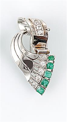 Diamant Smaragd Clip - Gioielli