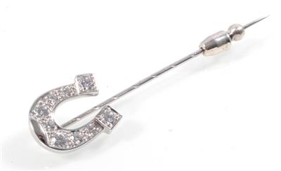 Brillantanstecknadel Hufeisen zus. ca. 0,65 ct - Klenoty