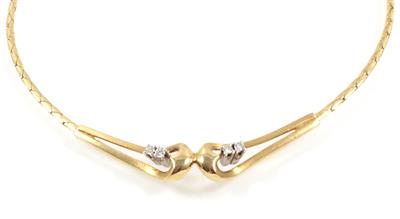 Brillantcollier zus. 0,16 ct - Klenoty