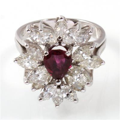 Diamant Granatring - Jewellery