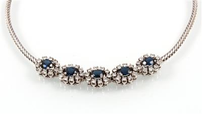 Brillant Saphircollier - Schmuck