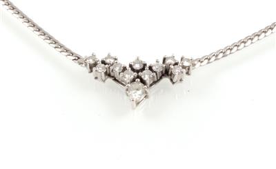 Brillantcollier zus. ca. 0,50 ct - Klenoty