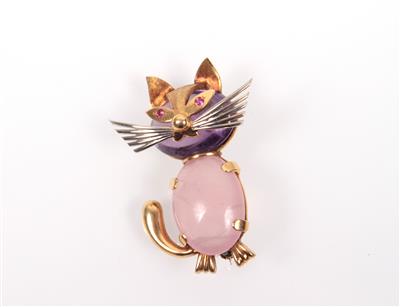 Brosche "Katze" - Schmuck