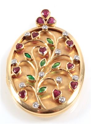 Brillant Farbsteinmedaillon - Jewellery