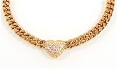 Brillantcollier zus. ca. 1,30 ct - Klenoty