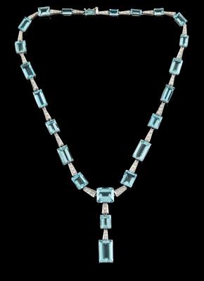 Diamant Aquamarincollier - Klenoty