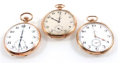 3 Taschenuhren - Schmuck - Uhrenschwerpunkt