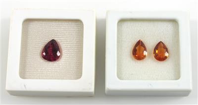 1 loser Rubelit 4,388 ct, 2 lose Citrine 5,078 ct - Gioielli