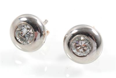 Brillantohrstecker zus. ca. 0,70 ct - Diamanten und exklusive Farbsteinvarietäten