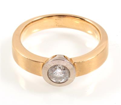 Brillantsolitärring zus. ca. 0,55 ct - Gioielli