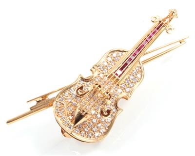 Brillantanhänger Violine - Schmuck