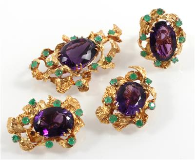 Amethyst Smaragdgarnitur - Jewellery