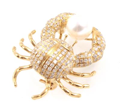 Brillantbrosche Krabbe - Jewellery