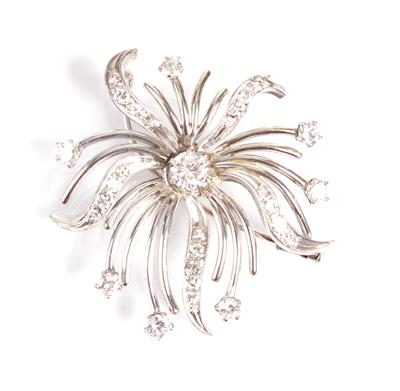 Brillantbrosche zus. ca 1,60 ct - Schmuck