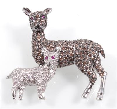 Brillantbrosche Bambi zus. 3,50 ct - Jewellery