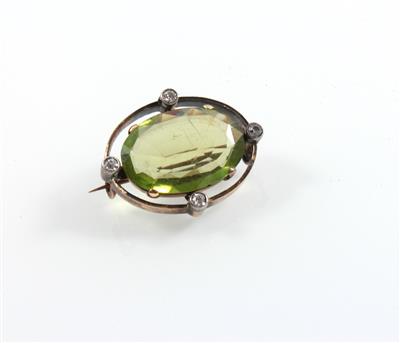 Diamant Peridotbrosche - Klenoty