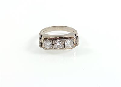 Altschliff Brillantring zus. ca. 0,85 ct - Jewellery