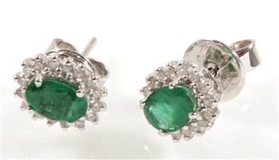 Brillant Smaragdohrstecker - Jewellery