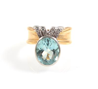 Aquamarinring ca. 4 ct - Jewellery