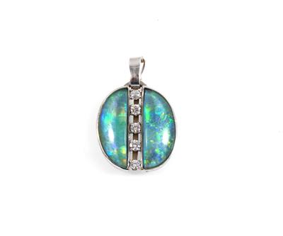 Brillant Opalanhänger - Exklusive Diamanten und Farbsteine