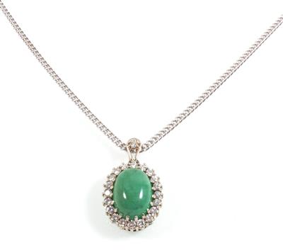 Brillant Smaragdanhänger - Exklusive Diamanten und Farbsteine