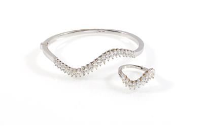 Diamantdamenschmuckgarnitur zus. ca. 3,50 ct - Jewellery