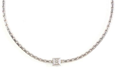 Brillantsolitärcollier ca. 0,25 ct - Exklusive Diamanten und Farbsteine