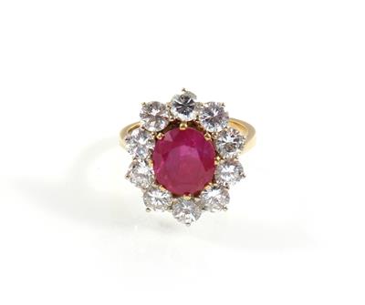 Rubin Brillantring - Exklusive Diamanten und Farbsteine